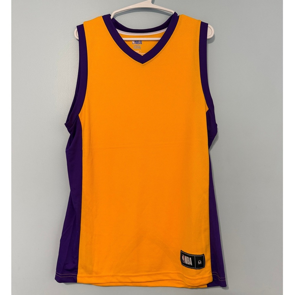 NBA Size Medium TX3 Cool Mens Basketball Jersey Yellow Purple Lakers Style 0899